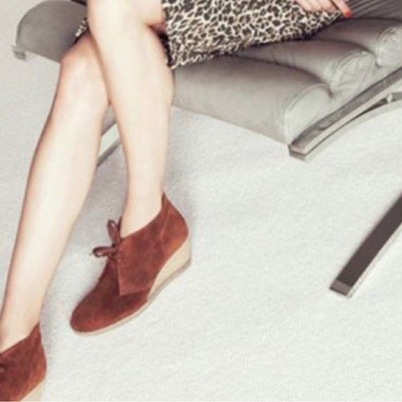 J crew MacAlister wedge booties dark cognac size 7 - Picture 5 of 9